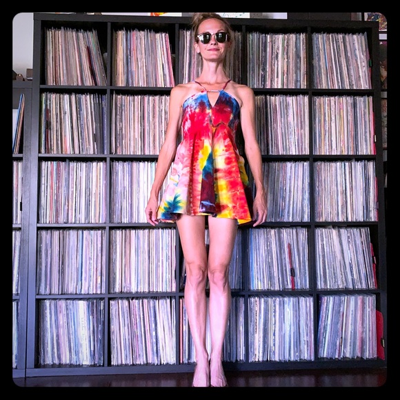 Tobi Dresses & Skirts - Festival Mini Dress Tie Dyed Rainbow PRIDE XS